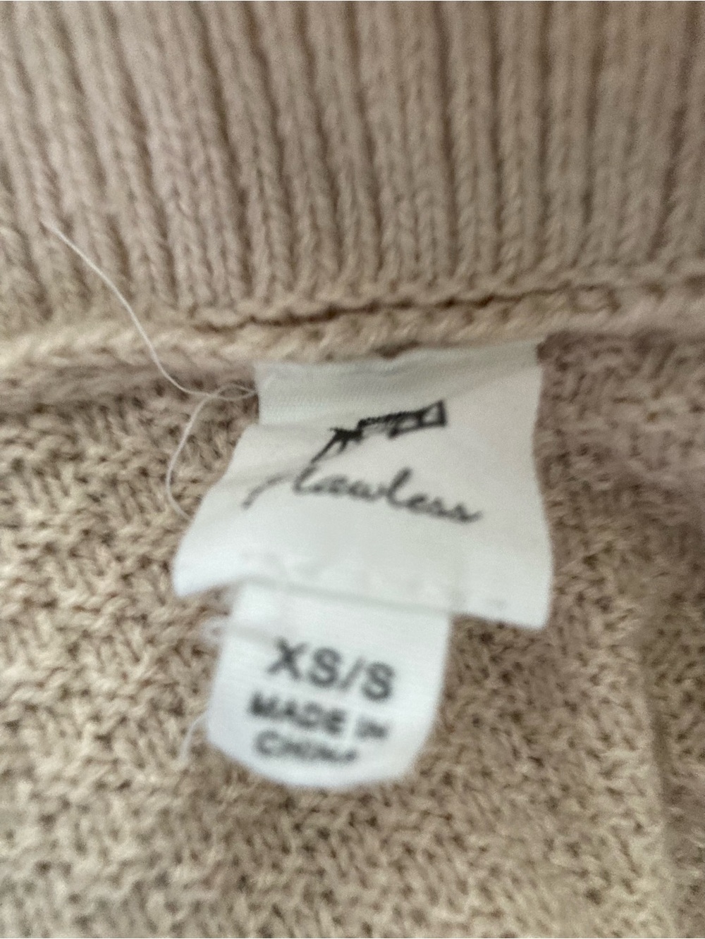 LAWLESS Cream Knit Open-Front Ribbed Cardigan - Picture 4 of 5